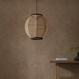 Lund Linen Round Pendant Light