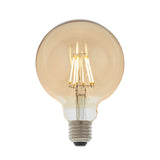 6W LED E27 Bulb - Amber - Small Globe