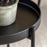 Arched Black Side Table
