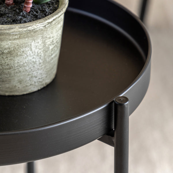 Arched Black Side Table