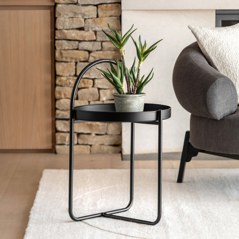 Arched Black Side Table