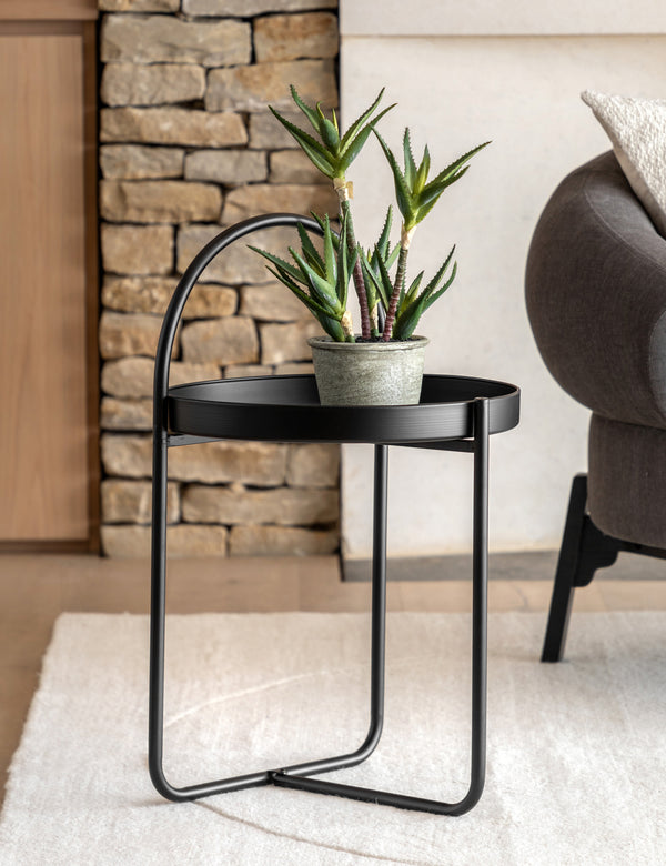 Arched Black Side Table