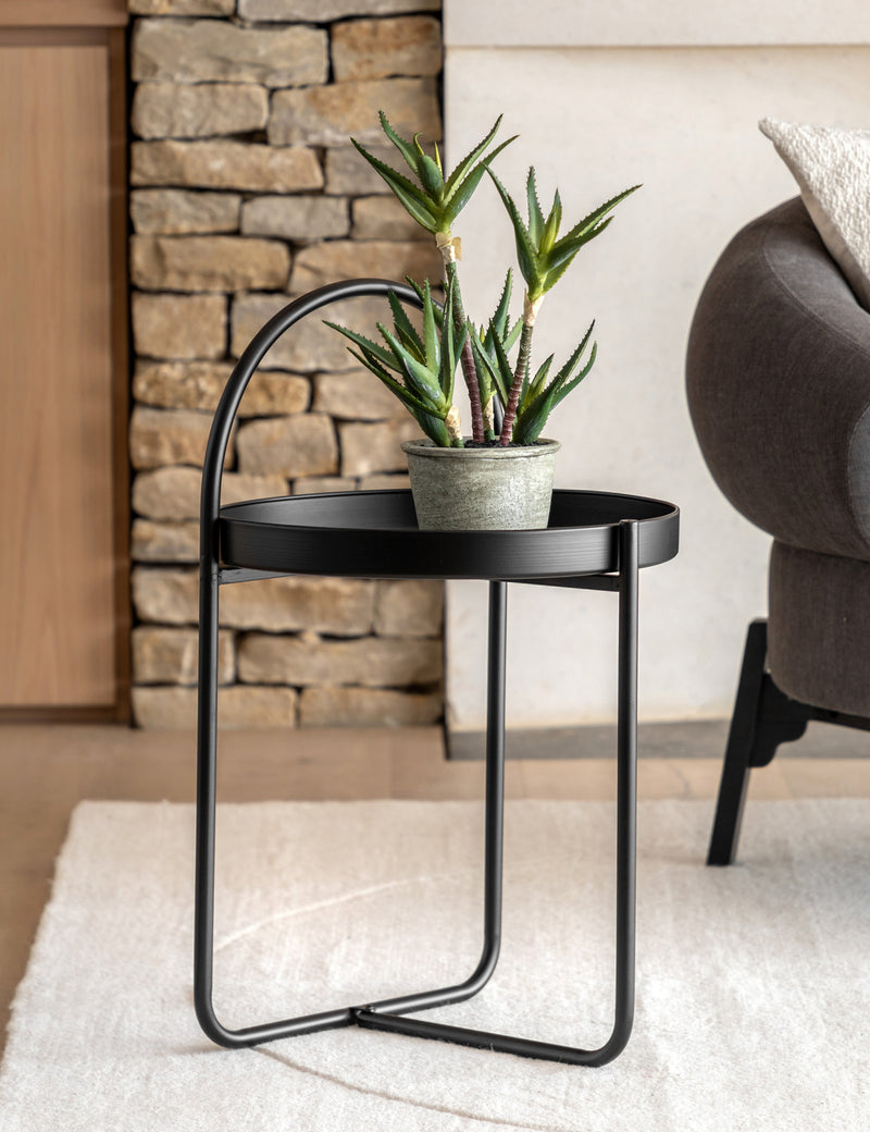 Arched Black Side Table