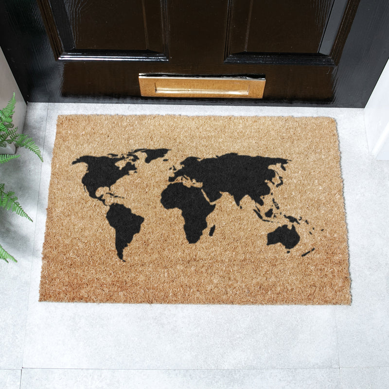 World Map Doormat