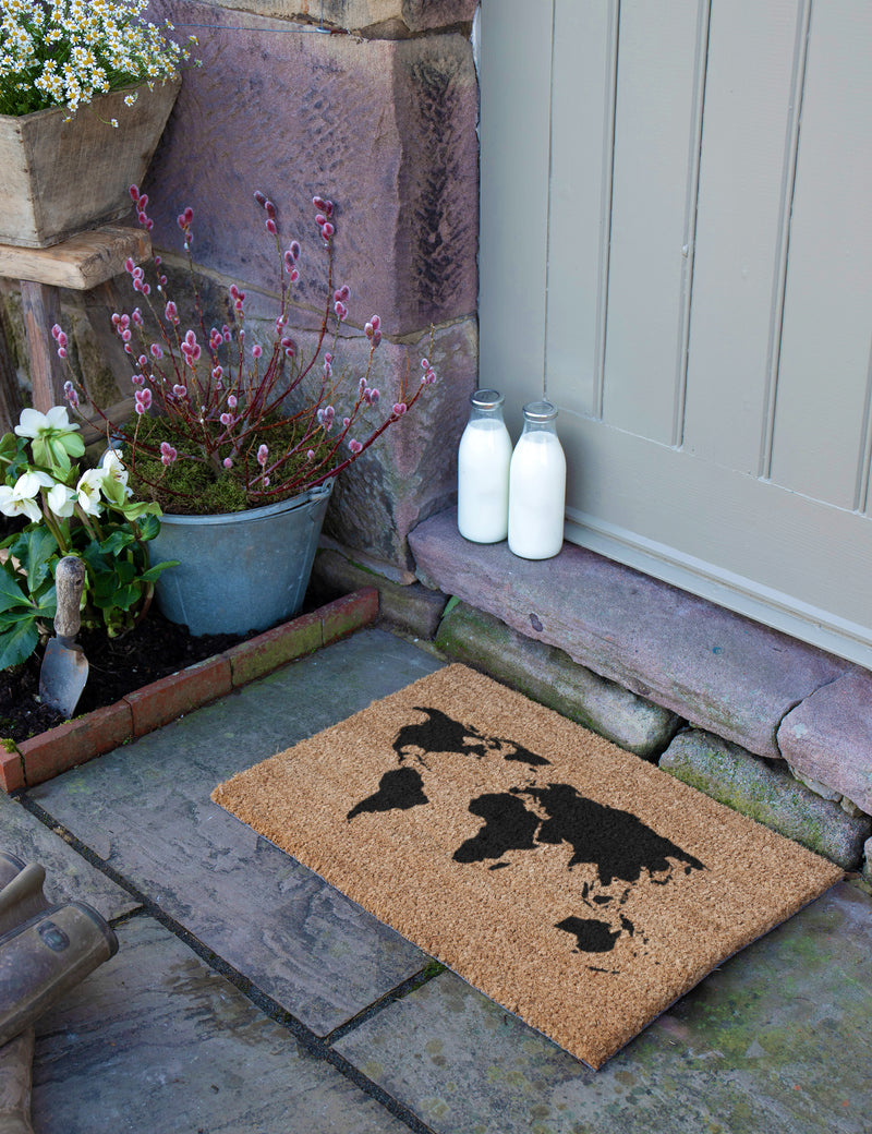 World Map Doormat