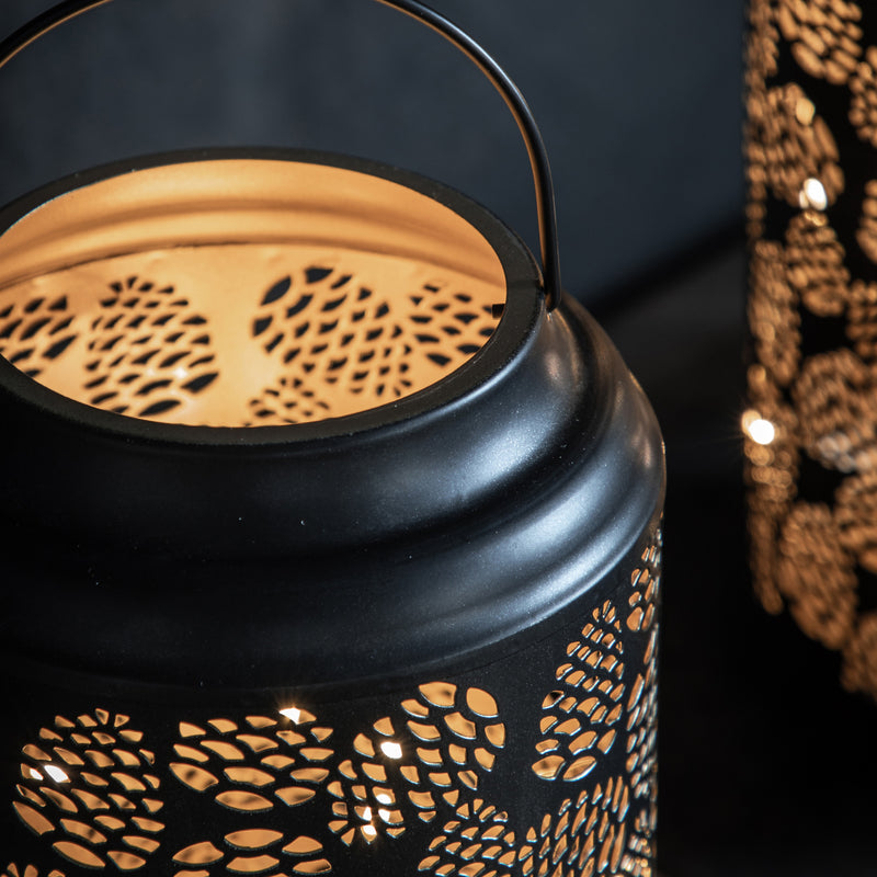 Black Festive LED Lantern