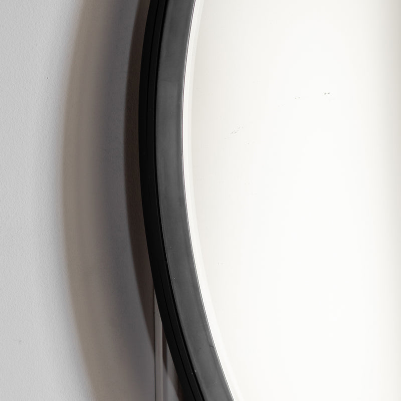 Black Round Mirror