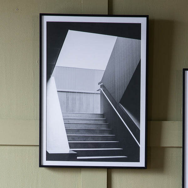 Black & White Photographic Staircase Framed Print