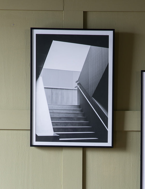 Black & White Photographic Staircase Framed Print