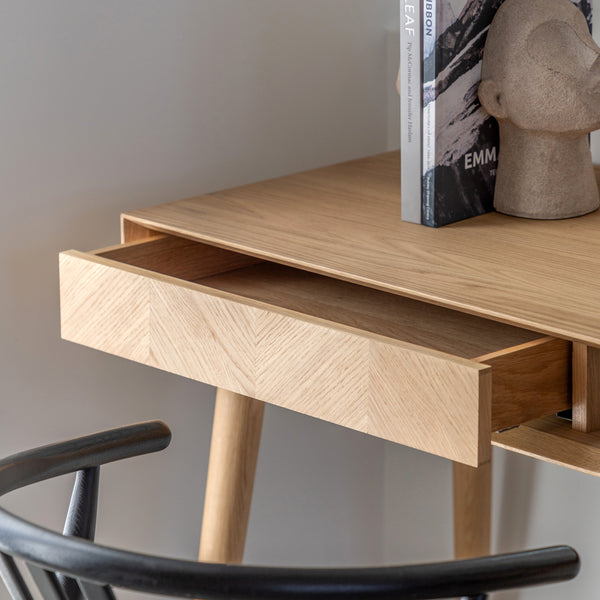 Copenhagen Oak Desk With Drawer