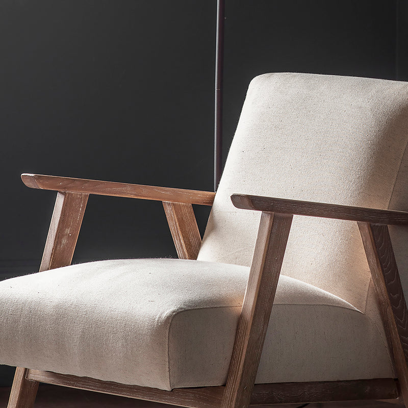 Ebbe Ecru Linen Armchair