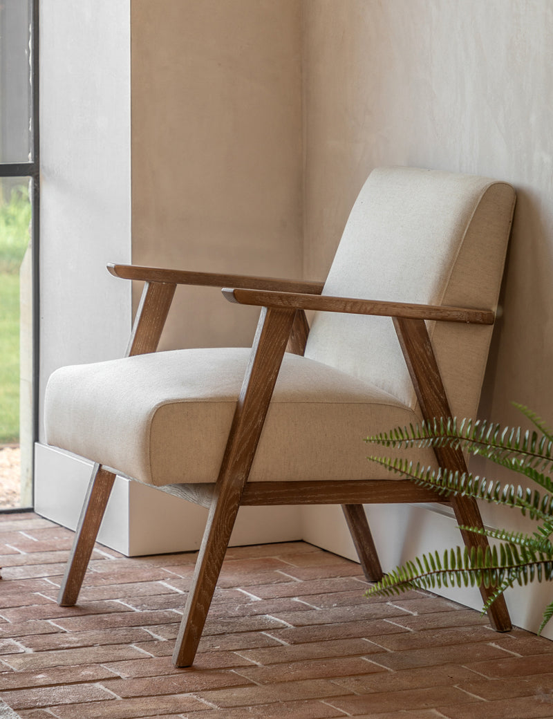 Ebbe Ecru Linen Armchair