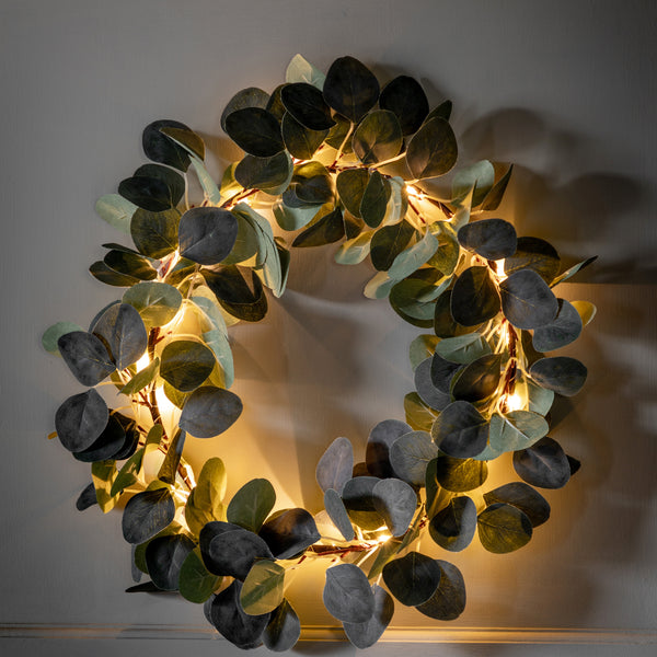 Eucalyptus LED Festive Wreath