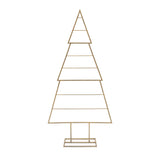 Gold Contemporary Standing Christmas Tree