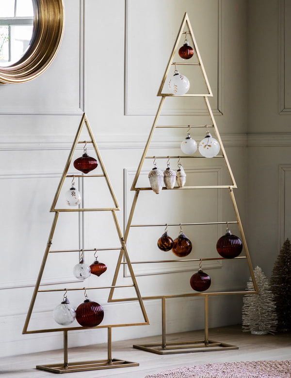 Gold Contemporary Standing Christmas Tree