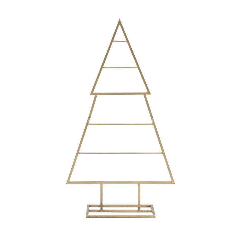 Gold Contemporary Standing Christmas Tree