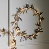 Gold Mistletoe LED Wreath