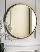 Gold Round Mirror - Large