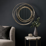 Gold Spiral Round Mirror