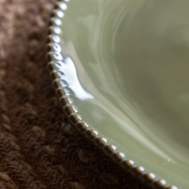 Hamnoy Green Porcelain Dinnerware (Set of Four, Various Options Available)