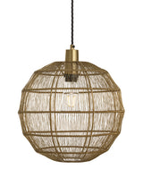 Handcrafted Wire Cage Pendant Light by Industville - Brass 12 Inch