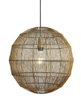 Handcrafted Wire Cage Pendant Light by Industville - Brass 20 Inch