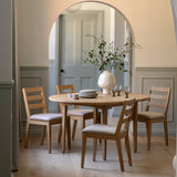 Harstad Extending Oak Round Dining Table