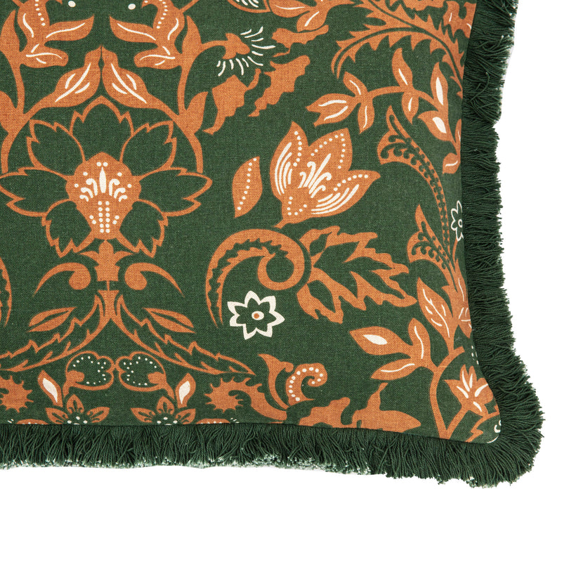 Heritage Floral Green Cushion