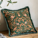 Heritage Floral Green Cushion