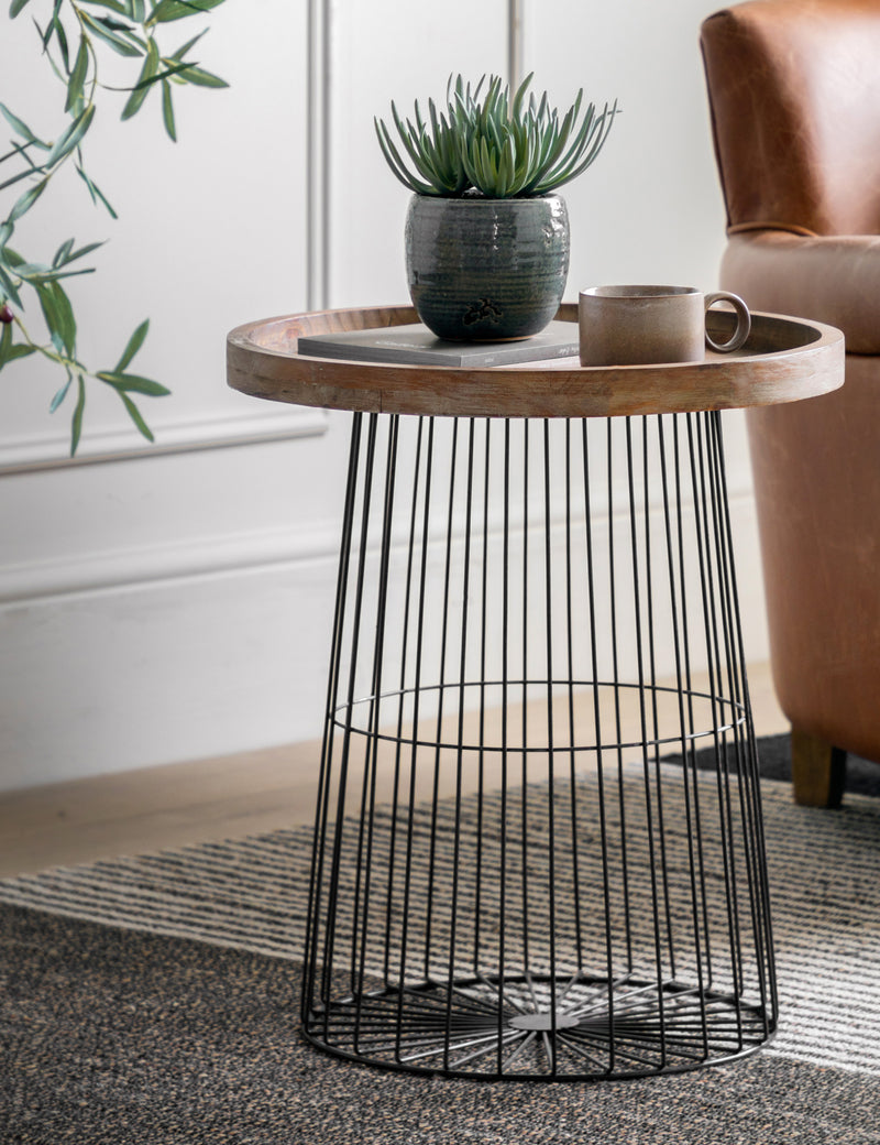 Industrial Cage Side Table