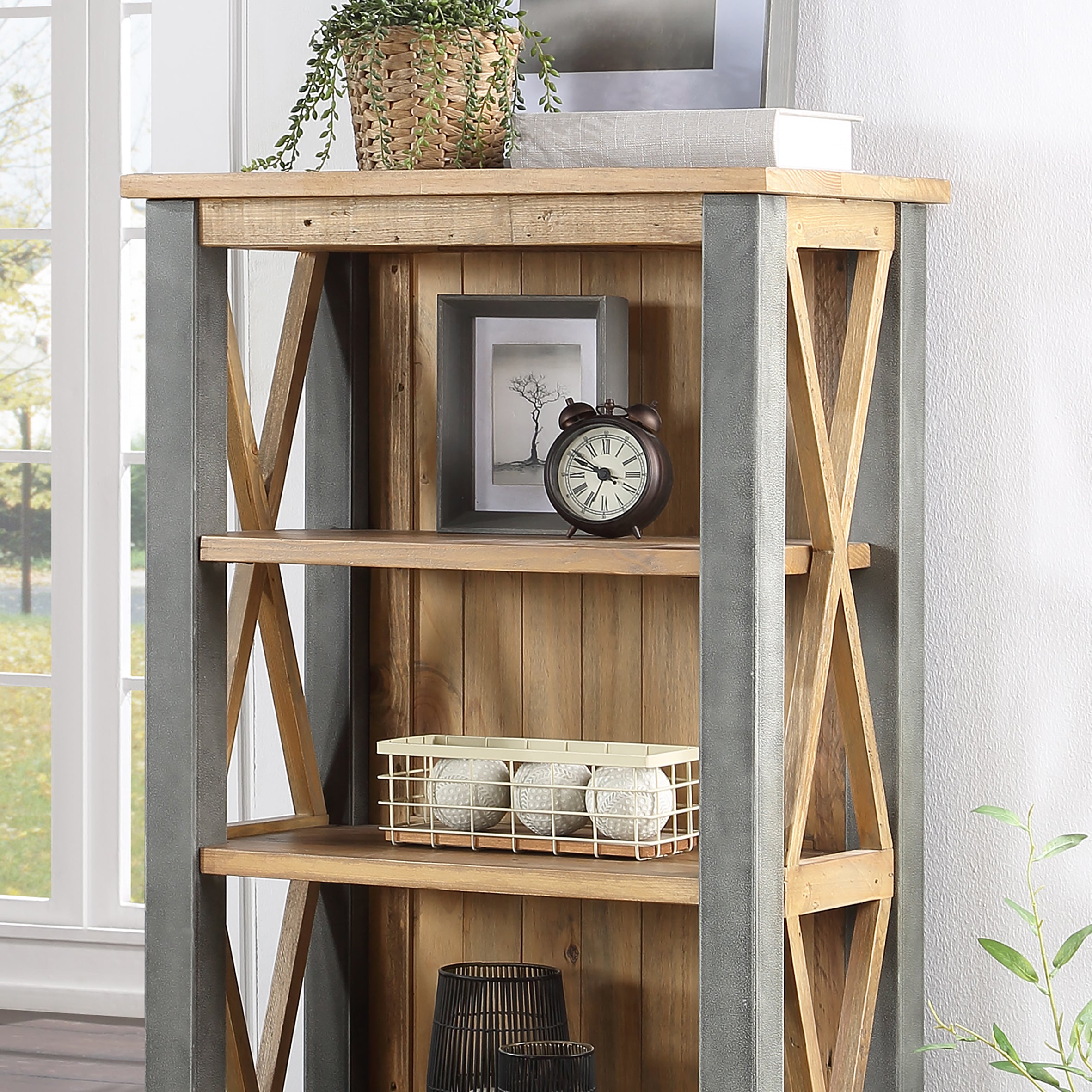 Industrial Rustic Freestanding Shelving Unit – The Den & Now