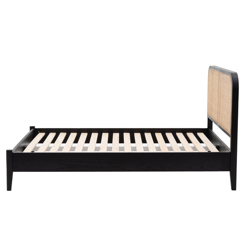 Kaito Black Rattan Bed Frame (2 Size Options Available)