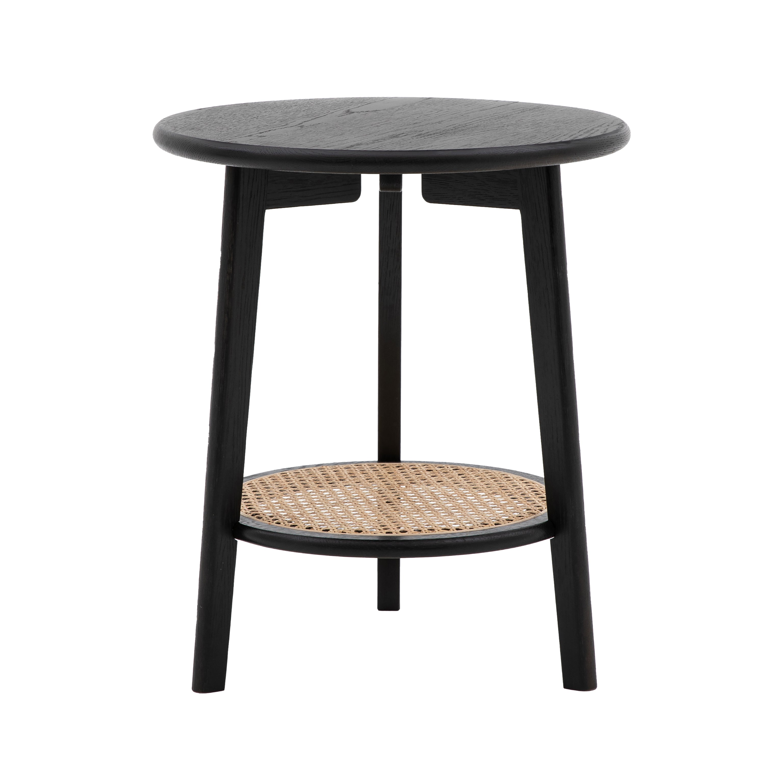 Kaito Black Rattan Side Table The Den & Now