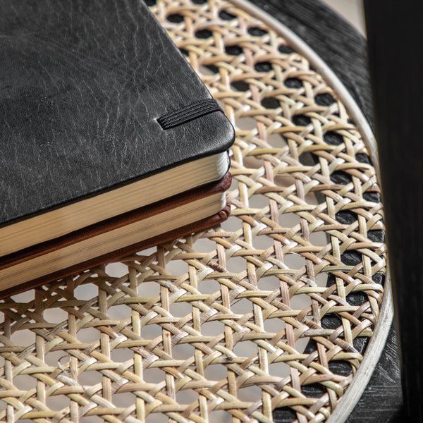 Kaito Black Rattan Side Table