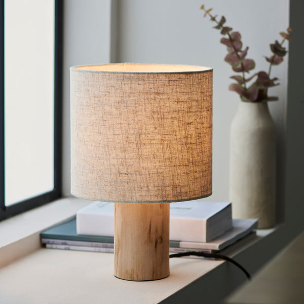 Kara Natural Wood Table Lamp