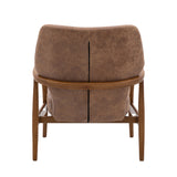 Karlstad Brown Leather Armchair