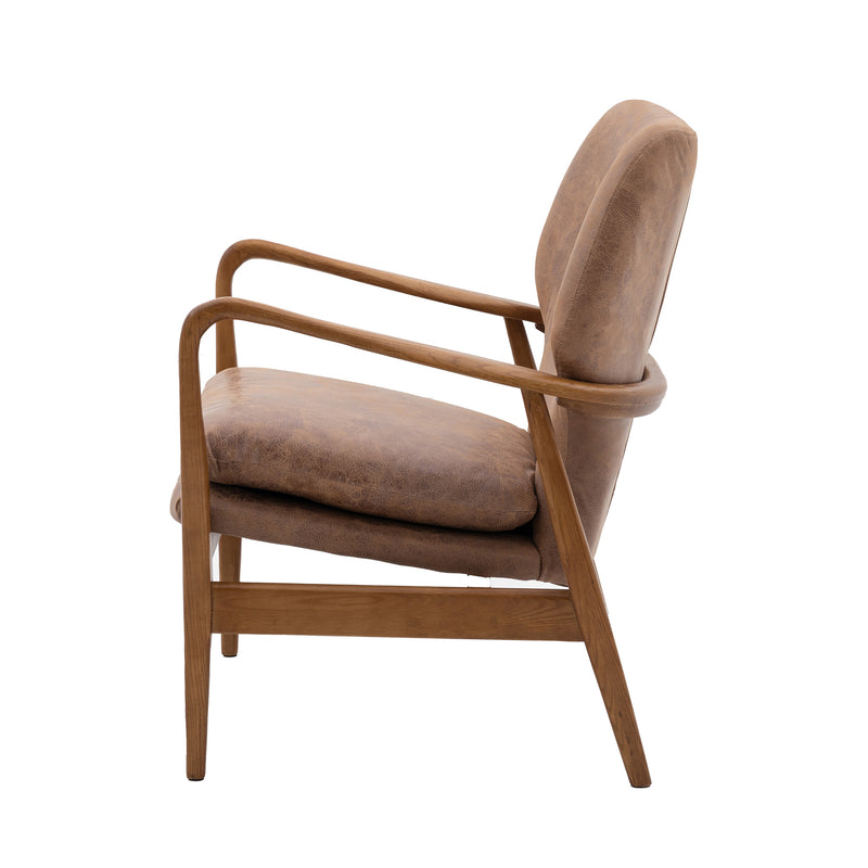 Karlstad Brown Leather Armchair