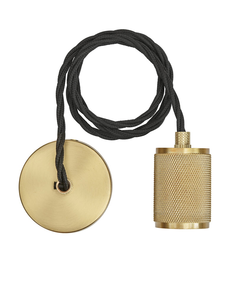 Knurled Edison Pendant Light by Industville - Brass