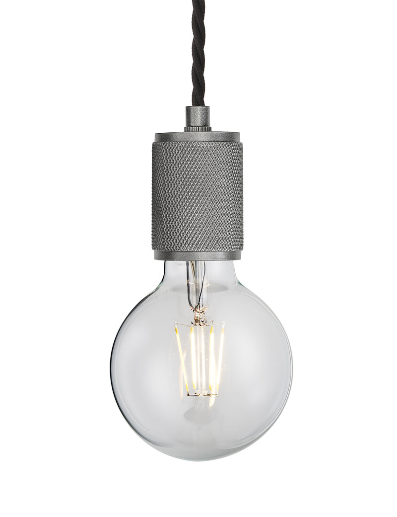Knurled Edison Pendant Light by Industville - Pewter