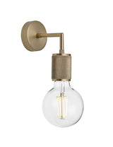 Knurled Edison Wall Light by Industville - Brass - Clear Bulb