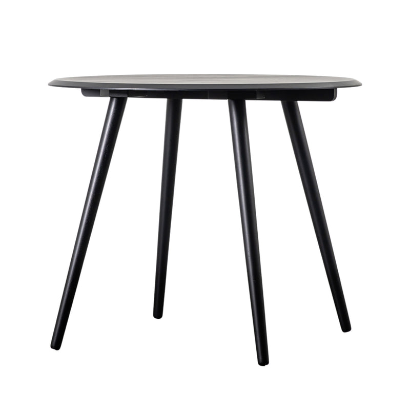 Larvik Black Round Dining Table