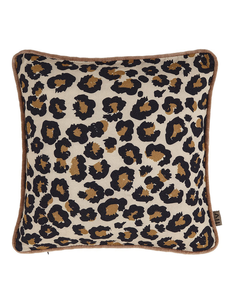 Leopard Print Organic Cotton Cushion
