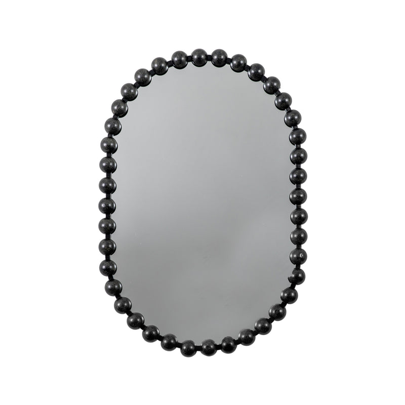 Marit Black Oval Mirror