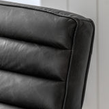 Oskar Black Leather Armchair