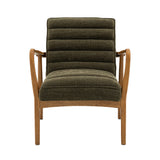 Oskar Dark Olive Green Boucle Armchair