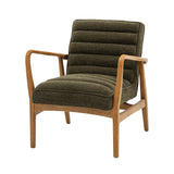 Oskar Dark Olive Green Boucle Armchair