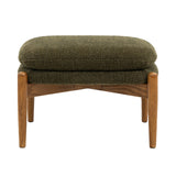 Oskar Dark Olive Green Boucle Footstool