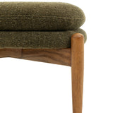 Oskar Dark Olive Green Boucle Footstool