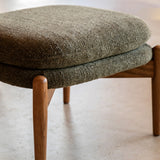 Oskar Dark Olive Green Boucle Footstool