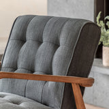 Otto Grey Linen Armchair